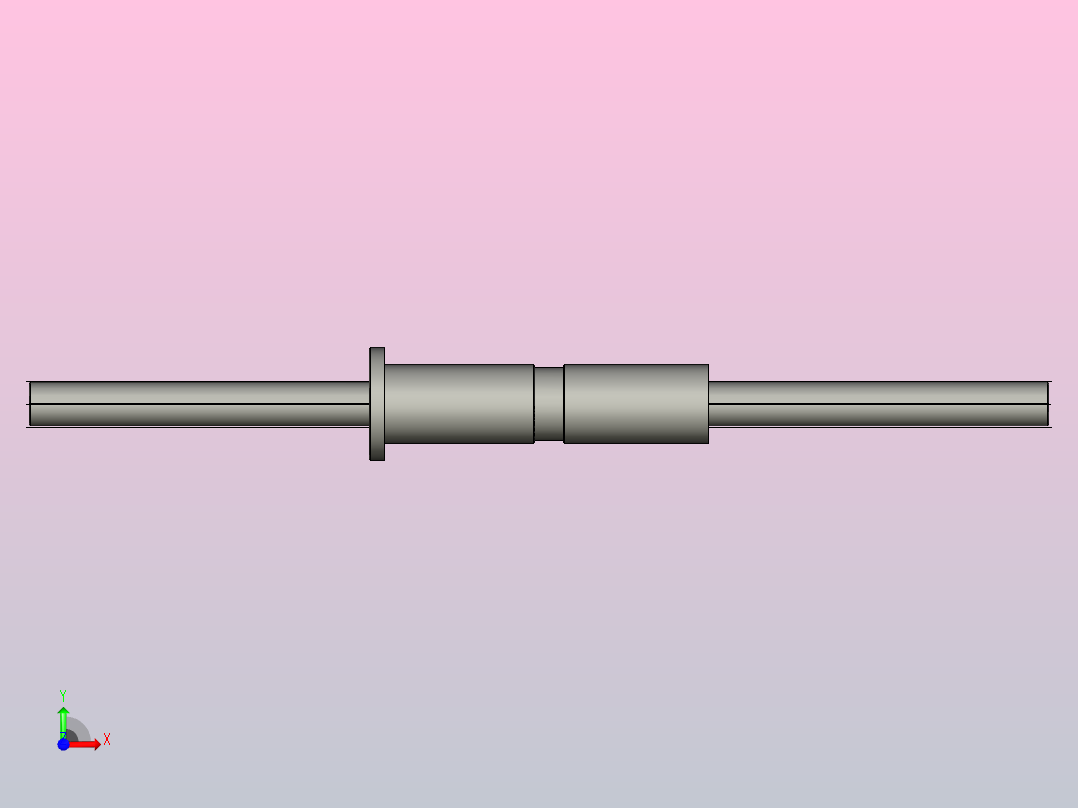 DKFZD4025-5滚珠丝杆3D模型前视图