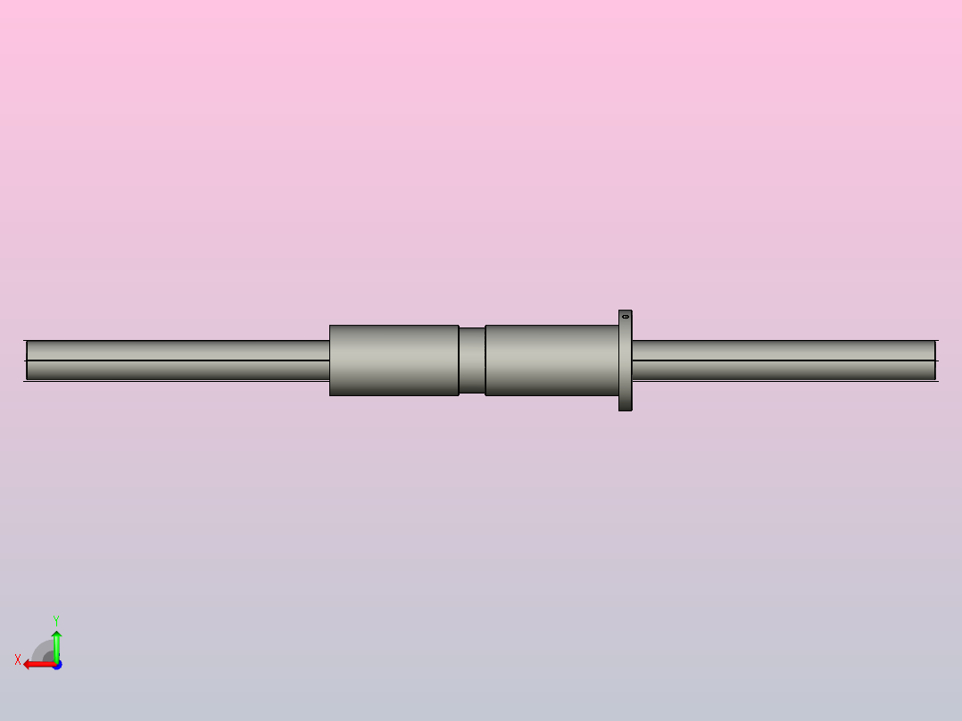 DKFZD4025-5滚珠丝杆3D模型后视图