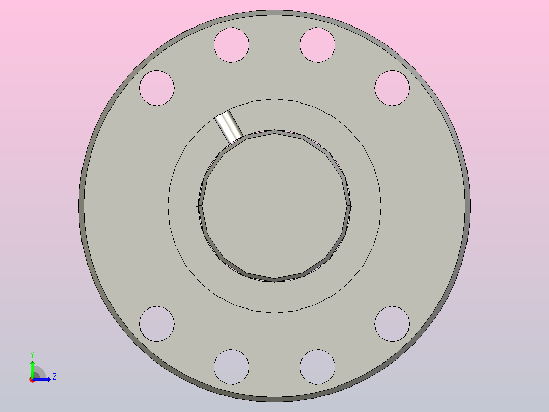 DKFZD4025-5滚珠丝杆3D模型左视图