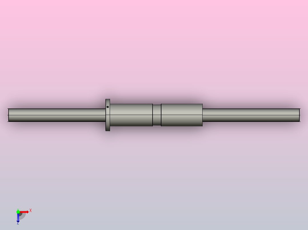 DKFZD4025-5滚珠丝杆3D模型俯视图