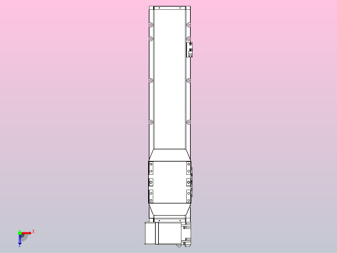 机器人皮带驱动直线轴TPA-GCB-150-P80-L450-LP-M75-N3俯视图