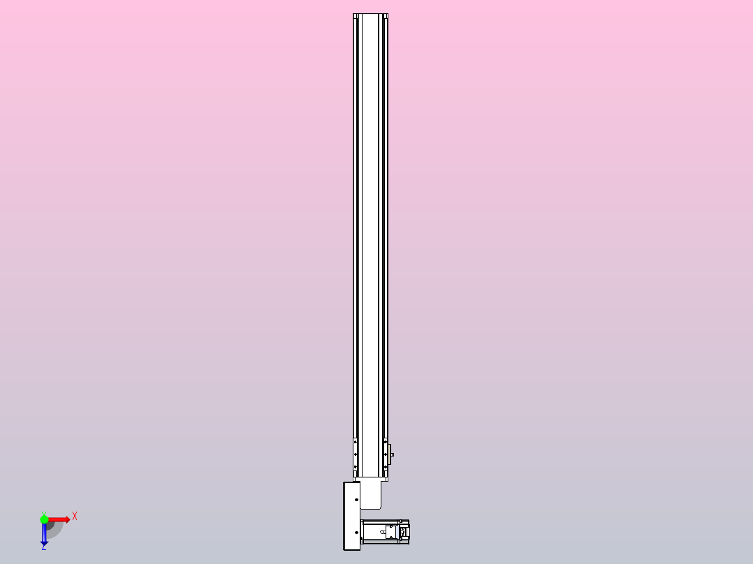皮带直线轴半封闭可选导轨TPA-HNB-85S-90-L950-ML-C-P20-N3俯视图