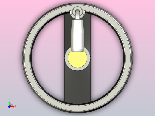 圆形折叠手柄d200 mm，用于驱动机械装置前视缩略图