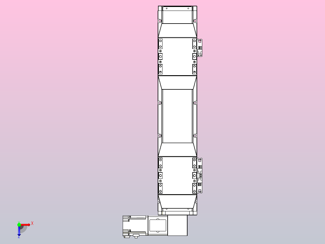 皮带直线轴双滑块型TPA-GCBS-120-P70-L75-DR-M20-N3俯视图