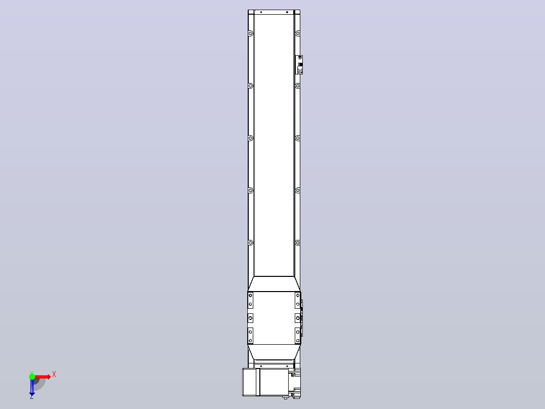 机器人皮带驱动直线轴TPA-GCB-150-P80-L700-LP-M75-N3俯视图