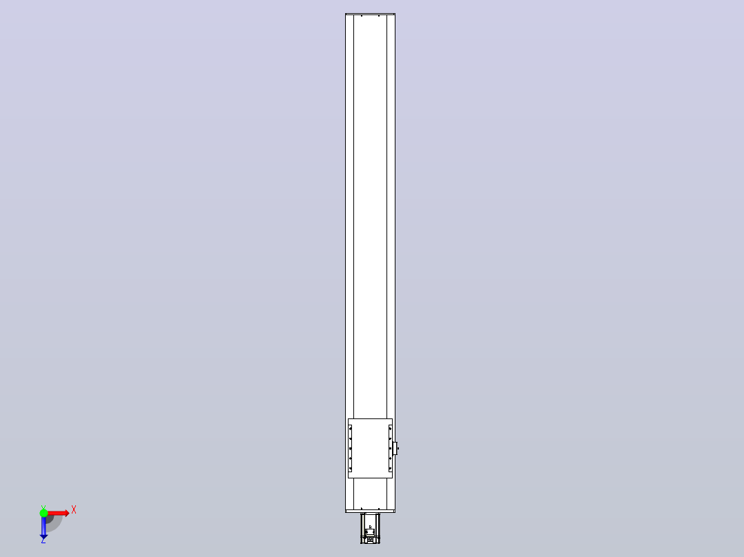滚珠丝杠直线轴带导轨全封闭TPA-HCR-202D-2510C-L1600-M-C-P75-N3俯视图