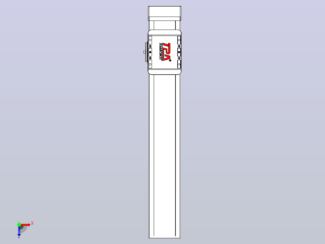 滚珠丝杠直线轴带导轨全封闭TPA-HCR-85D-1610C-L400-MP-Y-P20-N3俯视图