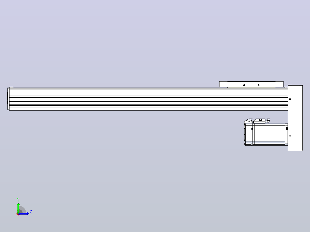 滚珠丝杠直线轴带导轨全封闭TPA-HCR-120D-1610C-L550-MP-Y-P40-N3左视图