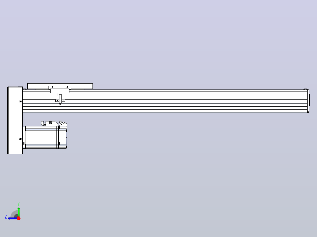 滚珠丝杠直线轴带导轨全封闭TPA-HCR-120D-1610C-L550-MP-Y-P40-N3右视图