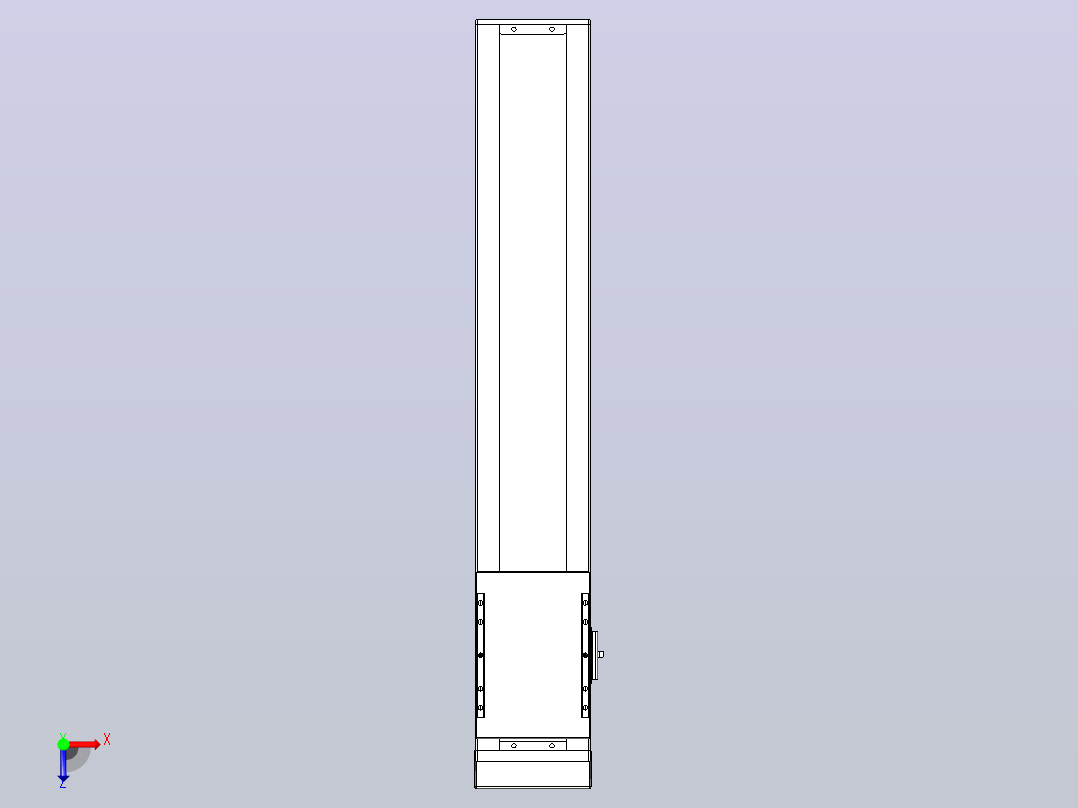 滚珠丝杠直线轴带导轨全封闭TPA-HCR-120D-1610C-L550-MP-Y-P40-N3俯视图