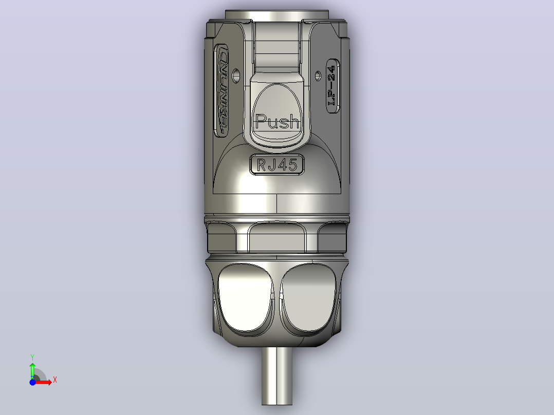 LAN连接器ZKY43-RJ45-P前视图