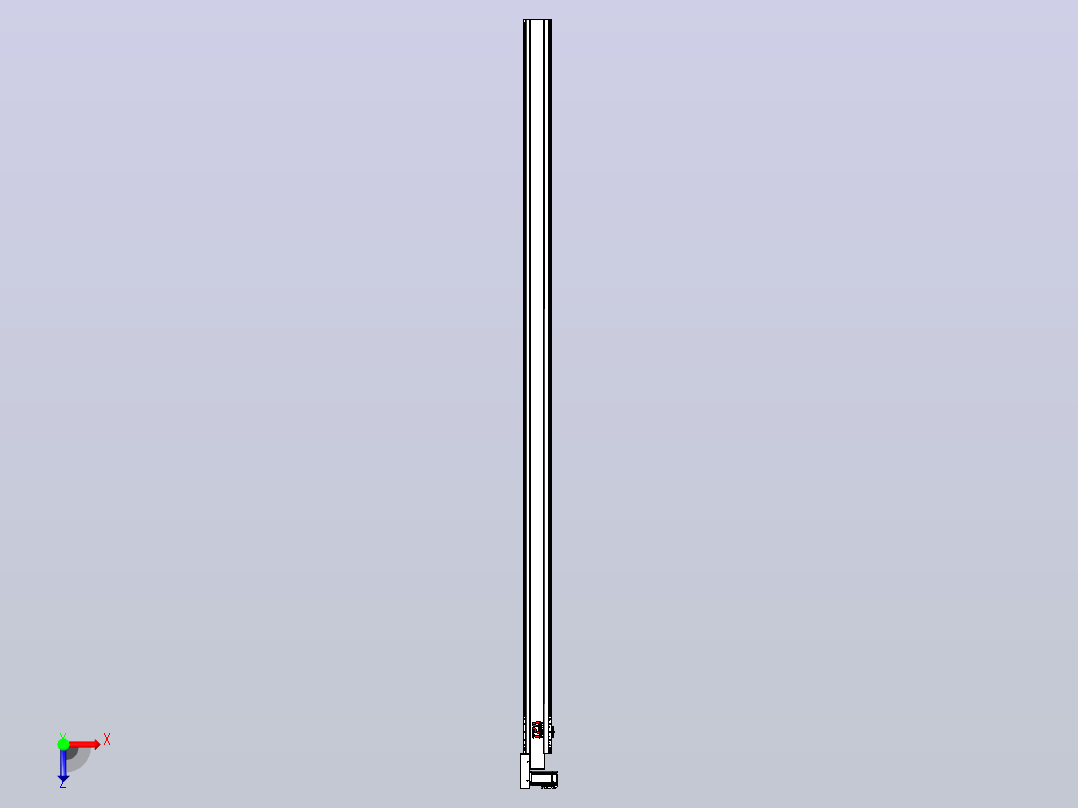 皮带直线轴半封闭可选导轨TPA-HNB-120D-110-L2900-ML-C-P40-N3俯视图