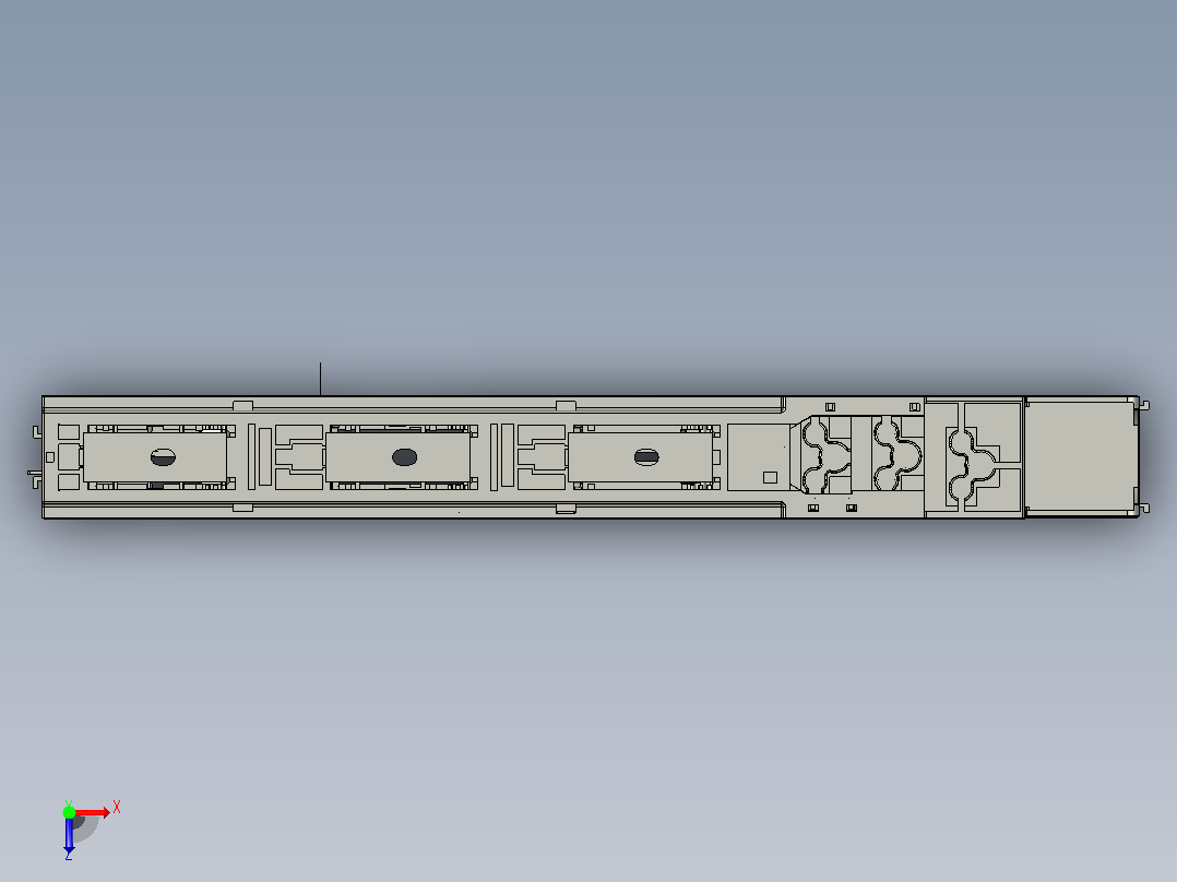 NHRT40-100、160_3L 3P条形熔断器式隔离开关三维模型201908俯视图