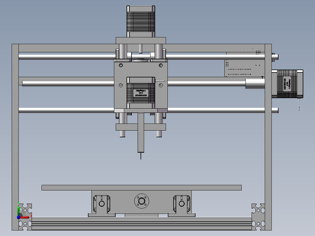 机器人CNC 4轴前视图
