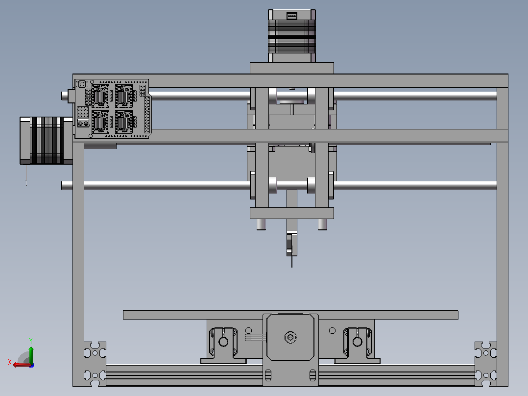 机器人CNC 4轴后视图