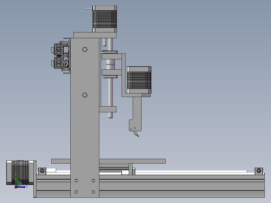 机器人CNC 4轴左视图