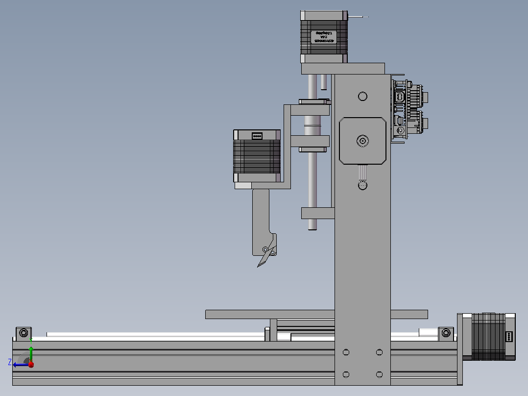 机器人CNC 4轴右视图