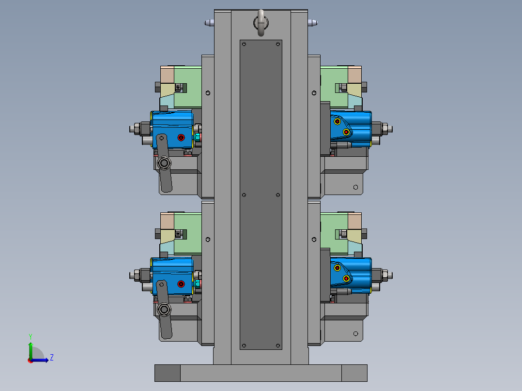 阀体夹具左视图