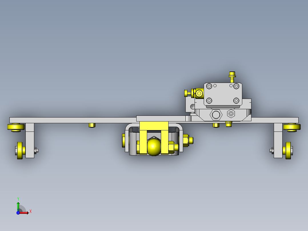 自动卷帘机构俯视图