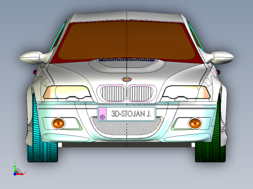 BMW-e46-m3汽车三维前视缩略图