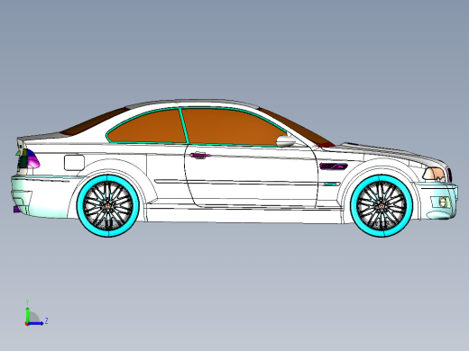 BMW-e46-m3汽车三维左视缩略图