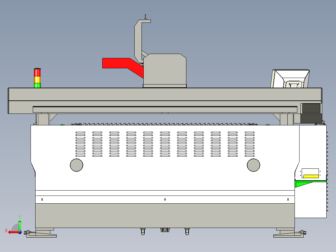 大型激光切割机后视图