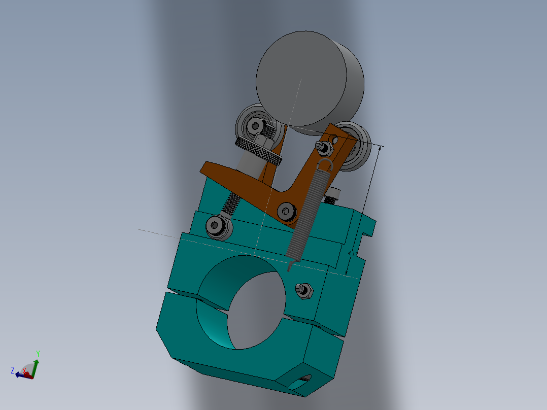 研磨机3D模型主视图