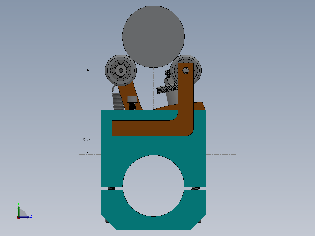 研磨机3D模型左视图