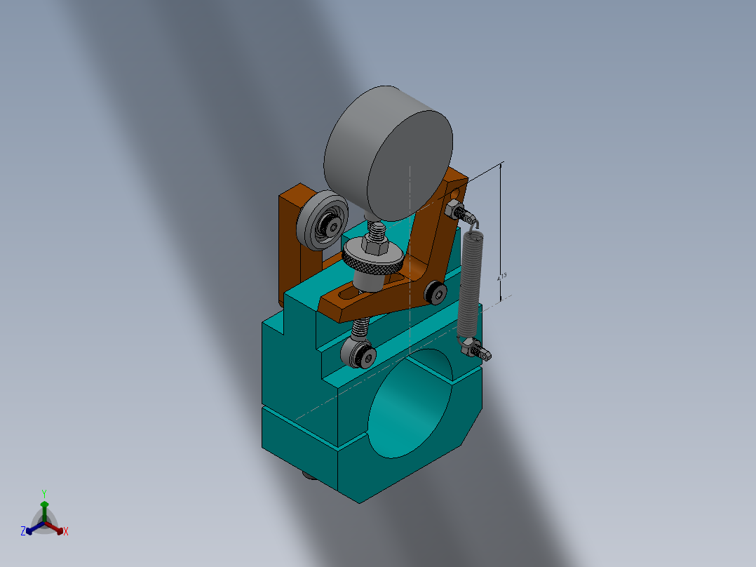 研磨机3D模型正等轴测图