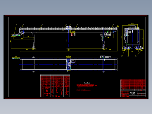 36T50m全变频门式起重机总图免费下载
