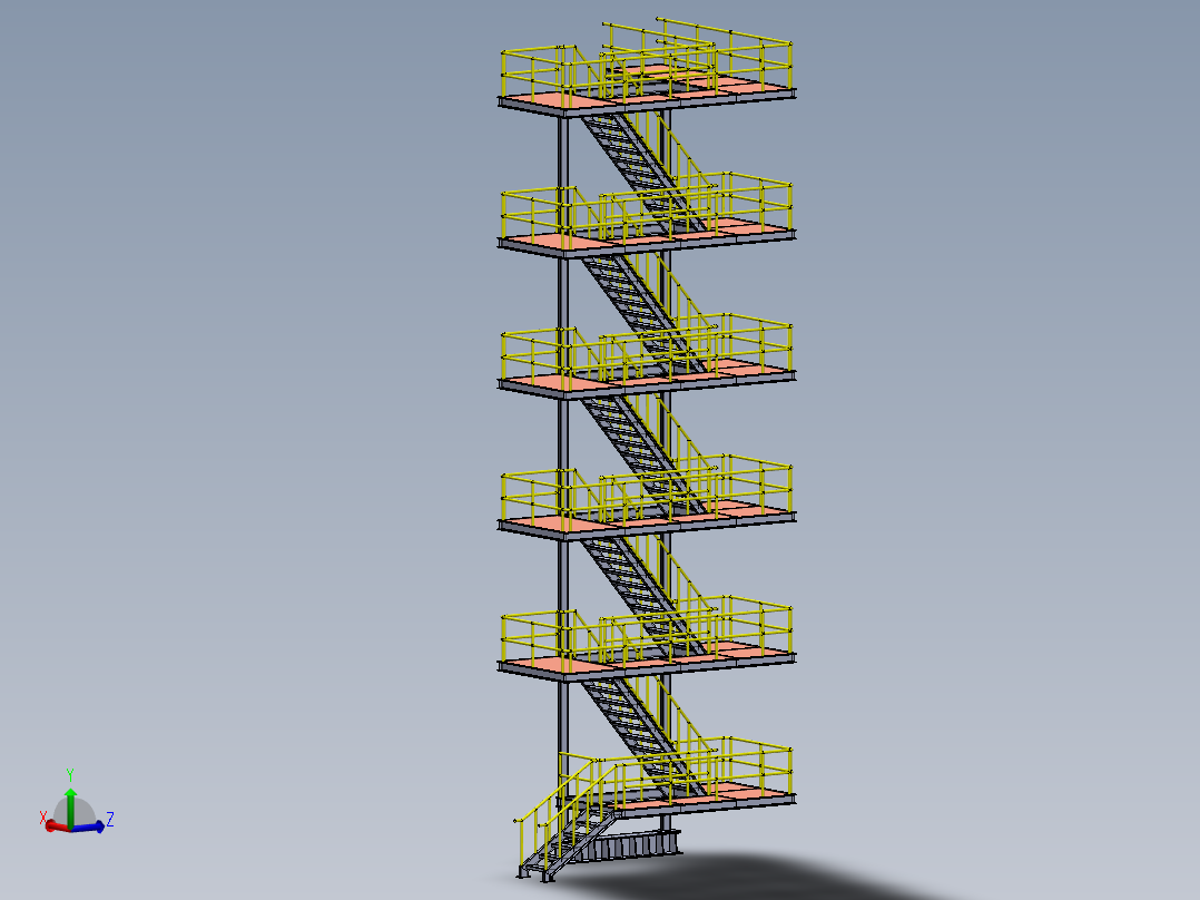 钢结构高层楼梯平台