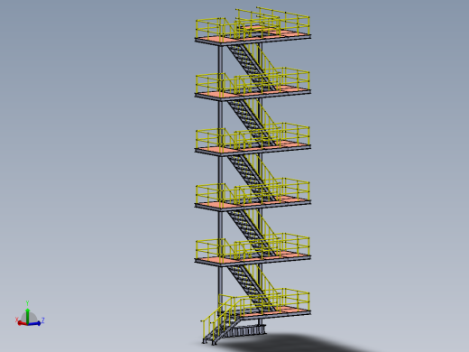 钢结构高层楼梯平台