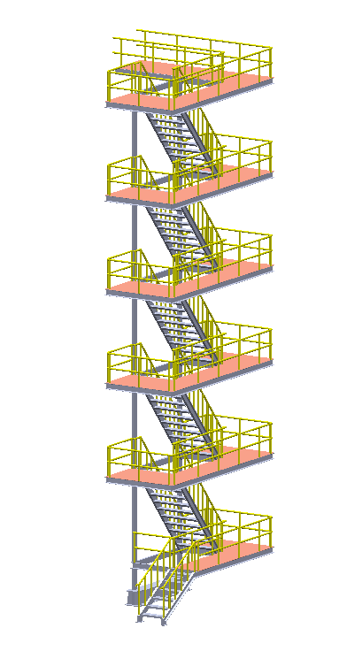 钢结构高层楼梯平台