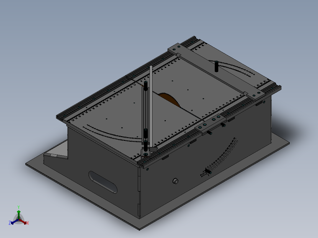 155自动切割成型锯床(1)正等轴测图