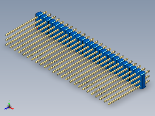 彩色公头100mil（2.54mm）系列-DS1021_blue_3x25p_100mil_Type19_rev1.0