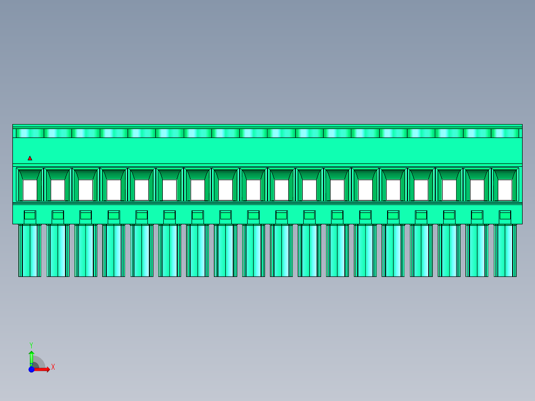DEGSON 15EDG 系列 3.5mm 插拔式接线端子 FullPack-15EDGKB-3.5-18P-14-00AH前视图
