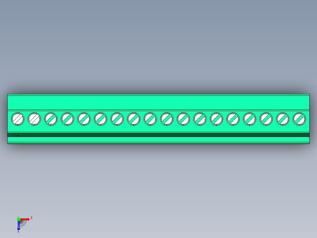DEGSON 15EDG 系列 3.5mm 插拔式接线端子 FullPack-15EDGKB-3.5-18P-14-00AH俯视图