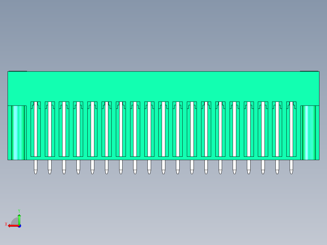 DEGSON 15EDG（公头） 3.5mm 螺钉锁紧，插拔式接线端子 FullPack-15EDGVHM-3.5-38P-14-00AH后视图