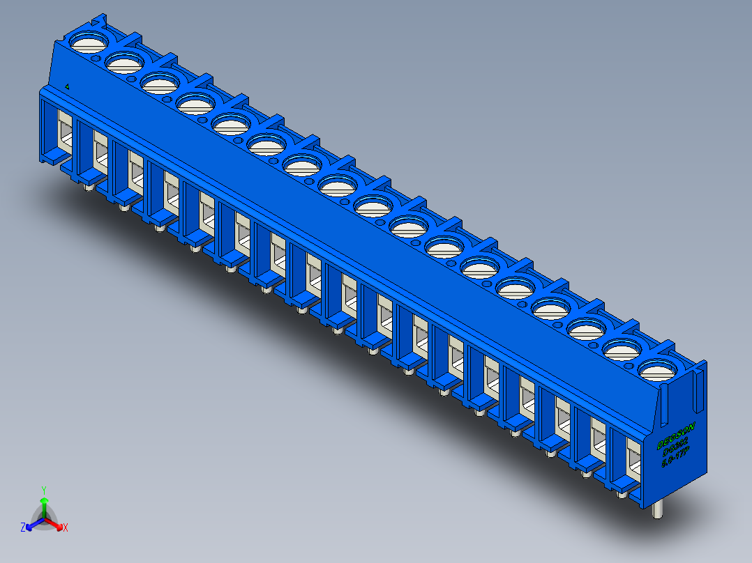 DEGSON DG302 系列 5.0 接线端子-DG302-5.0-17P-12-00AH主视图