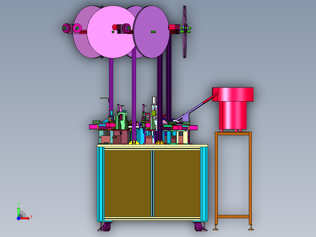 多芯压线端子转台式压端机前视图