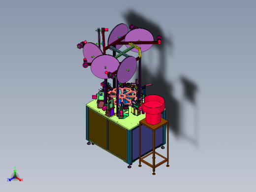 多芯压线端子转台式压端机正等轴测缩略图