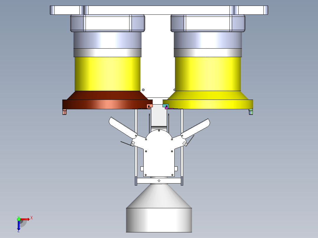 二极管SMD下料系统（双振动盘下料）俯视图