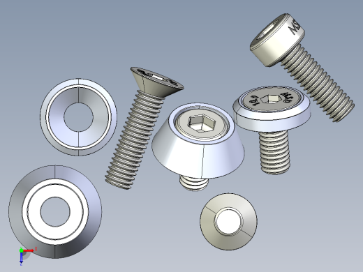 主板和电脑机箱螺钉沉头-圆头俯视缩略图