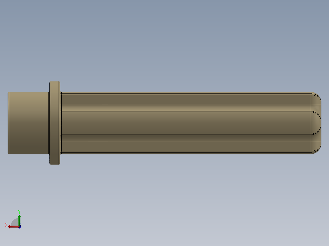 乐高机械组车桥-6587 Tan Technic Axle 3 with Stud后视图