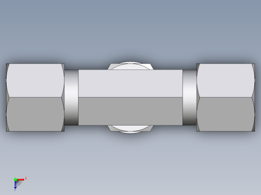 卡套式工业通用硬管接头EO_Adjustable_locknut_branch_tee_TEE08LMORCF俯视缩略图