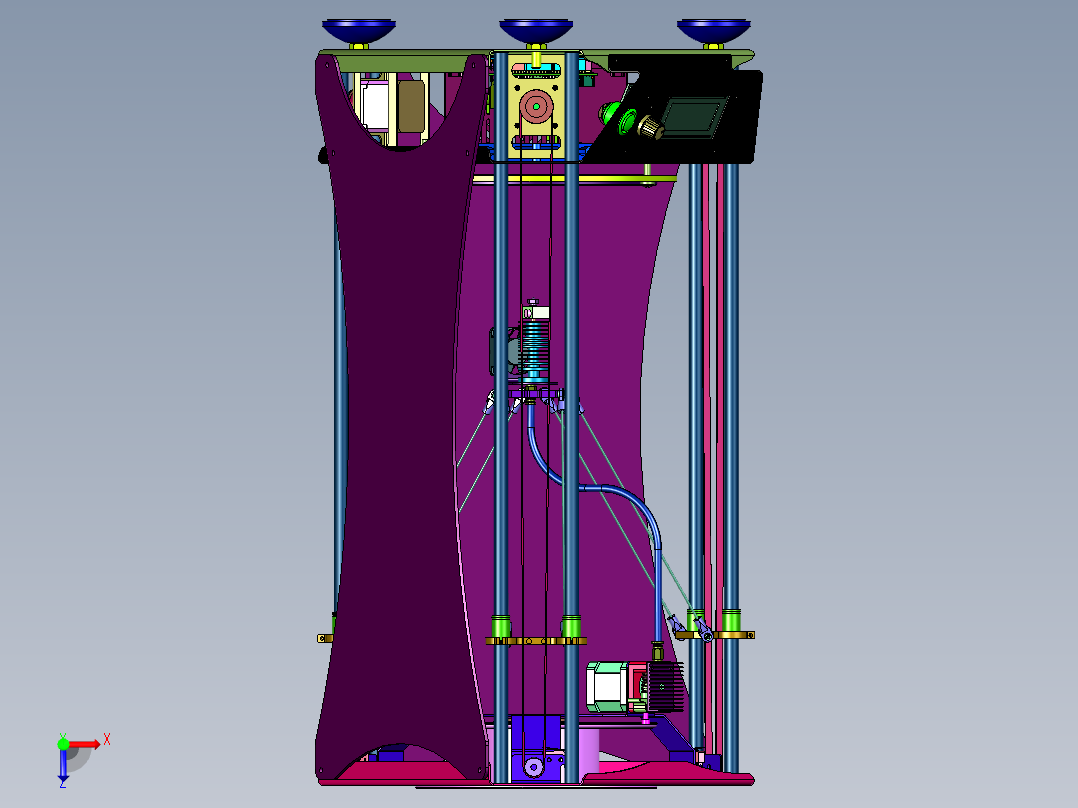 桌面办公立体打印机俯视图