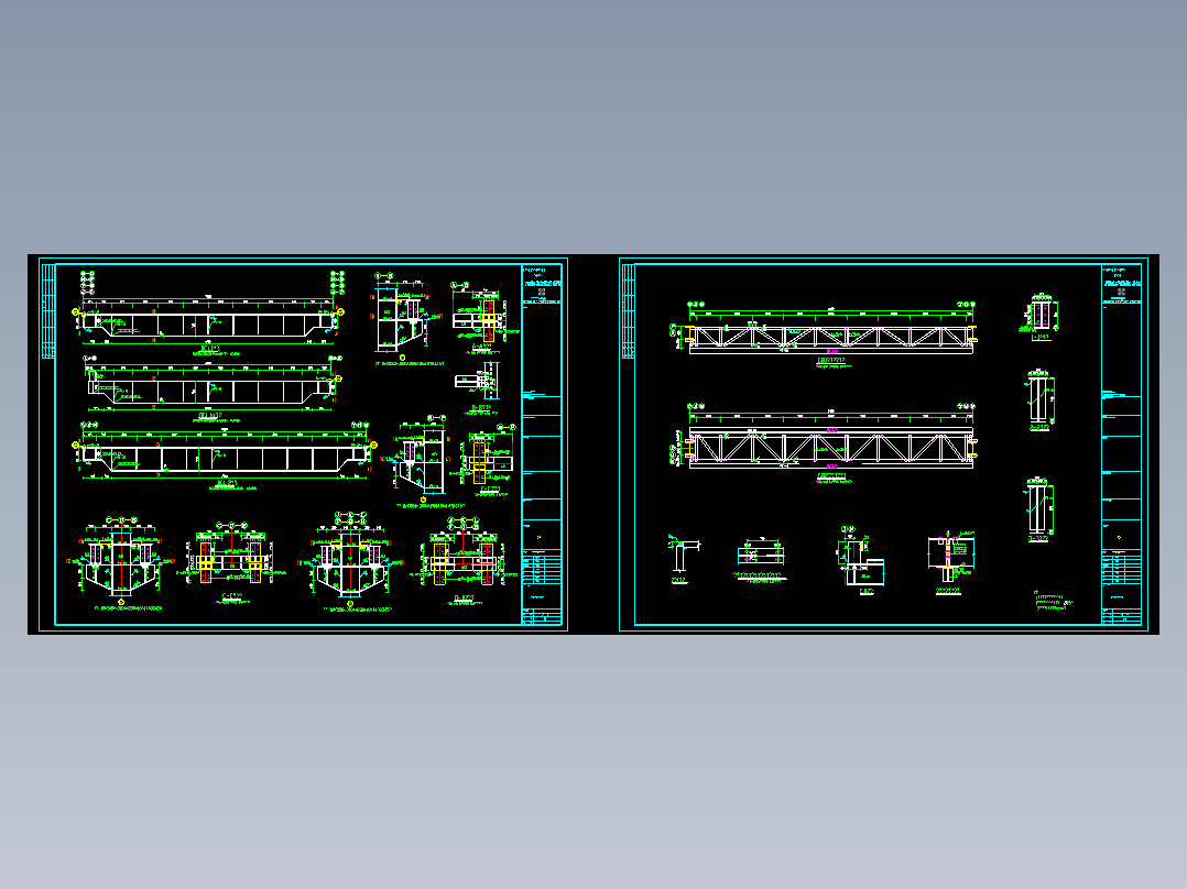 某地吊车梁结构详图CAD图纸