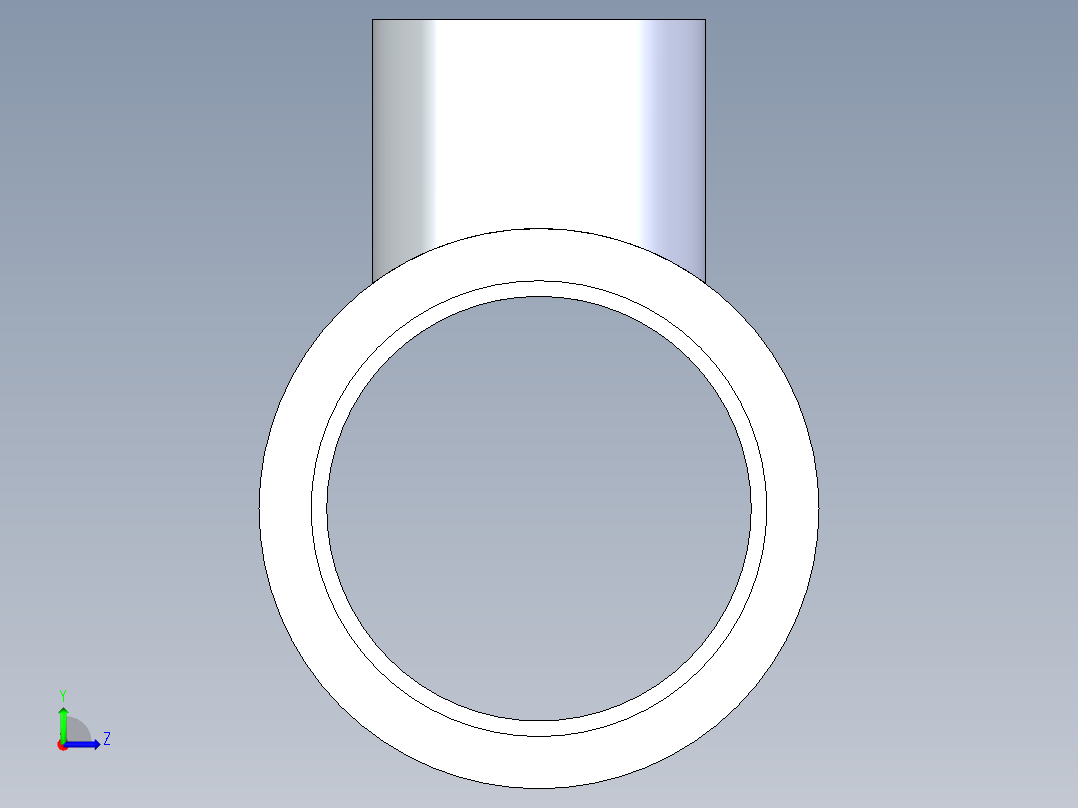 CPVC管件02-Sch80_ReducingTee_SxSxS_9801-210_1.5in x 0.75in左视图