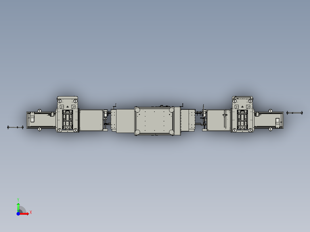 全自动ICT和FCT测试机总装图前视图