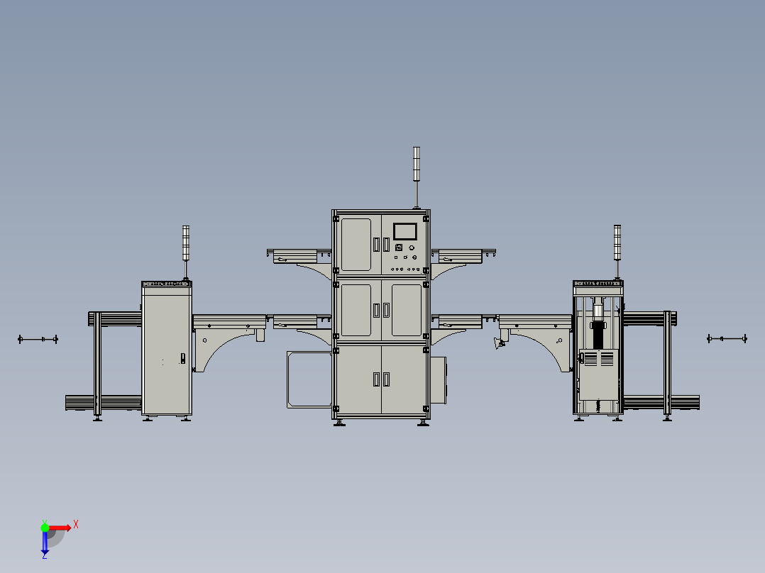 全自动ICT和FCT测试机总装图俯视图